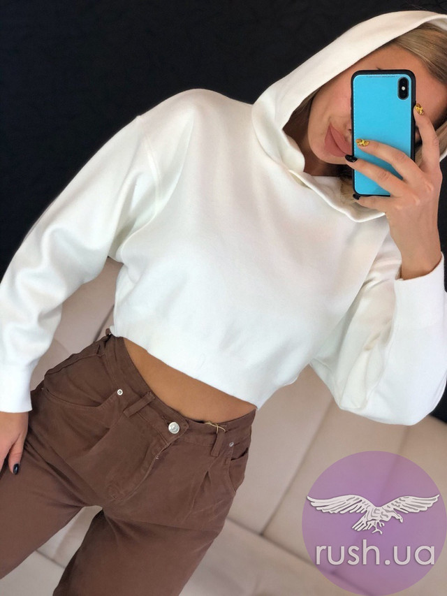 Жіноча худі коротка з капюшоном Жіноча худі коротка з капюшоном