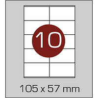 Набор этикеток самоклеящихся 100 листов А4 (10шт на листе) 105х57мм