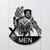 Росомаха часы X man Часы настенные Часы с героями Часы с винила Фигурные часы Супер герой Размер 30 см