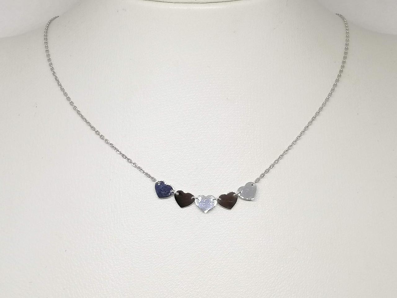 Срібне кольє Сердечки. 908-01230 38