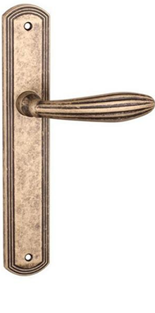 Ручка дверна на планці Tupai SOFIA1 1911 без отвору античне золото (Португалія)
