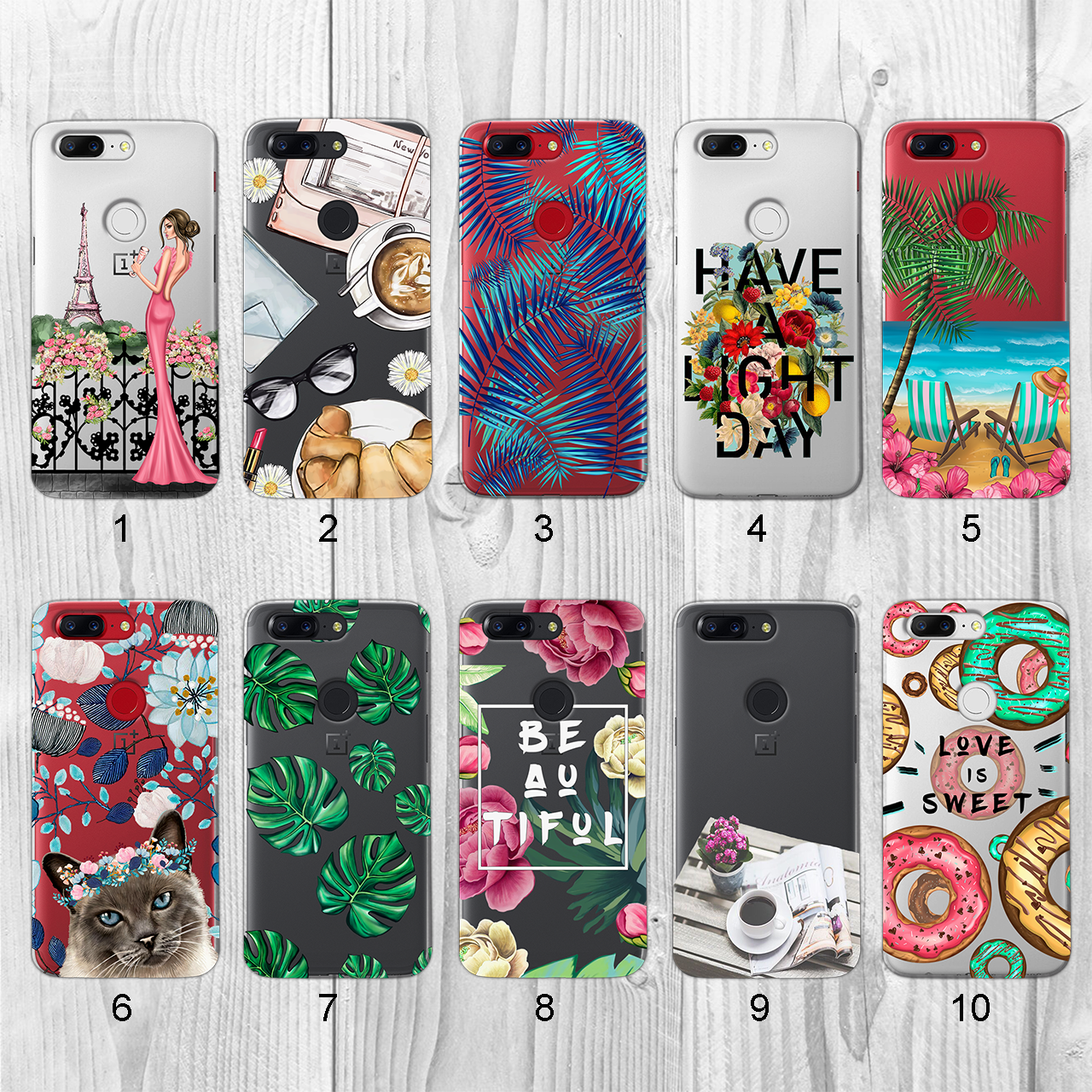 Силіконовий чохол із малюнком для OnePlus 5T (new collection)