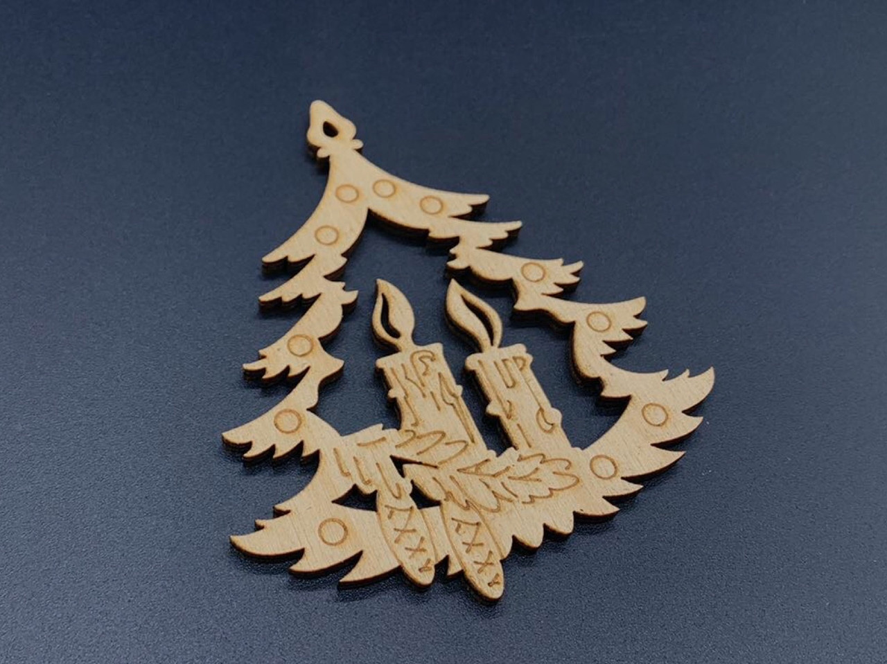 Дерев'яна новорічна іграшка. Фанера. 9х8см, фото 1