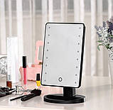 Косметичне дзеркало для макіяжу з LED-підсвіткою Large Mirror настільне, фото 3