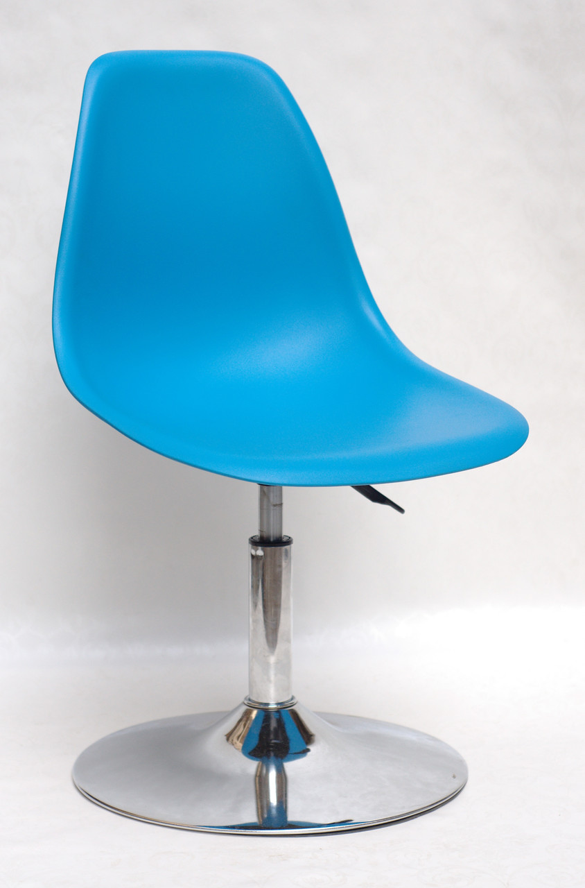 Стілець підйомно-поворотний на одній ніжці регульований Nik CH-Base Onder Mebli, колір блакитний 51