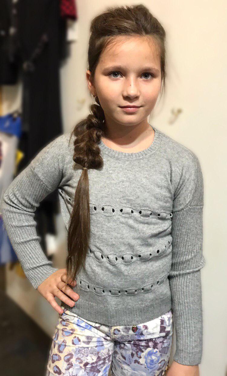 Теплий дитячий светр для дівчинки SILVIAN HEACH Італія MDJI6035MA Сірий