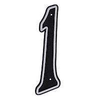 Номер на дверь Larvij цифра 1 матовое серебро. Номер из пластика (LNP15 MS#1)