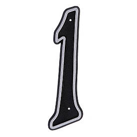 Номер пластиковий на двері Larvij цифра 1 матове срібло (LNP15 MS#1)