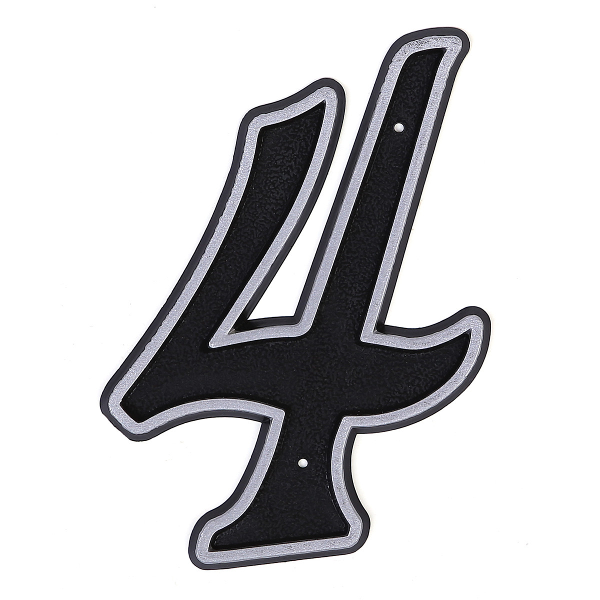Номер пластиковий на двері Larvij цифра 4 матове срібло (LNP15 MS#4)