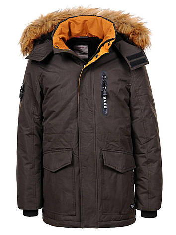 Теплая зимняя  куртка хаки для мальчика  Glo-Story 134/140, фото 2