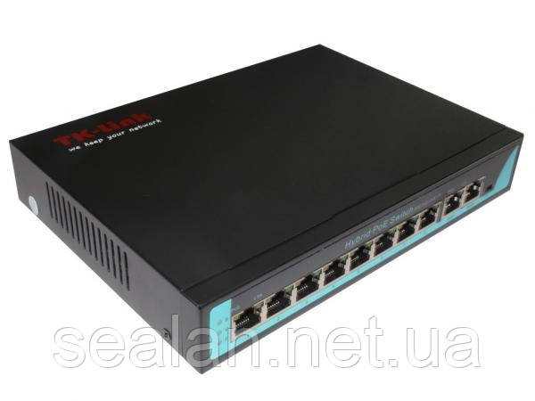 ПОЕ комутатор світч 8 POE x100Mb(250метрів)+2 UTPx1Gb TK-Link