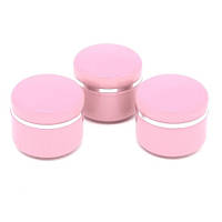 Тара Баночка для крема 15 мл с крышкой (косметологическая пустая тара, термос), 1 шт Розовый
