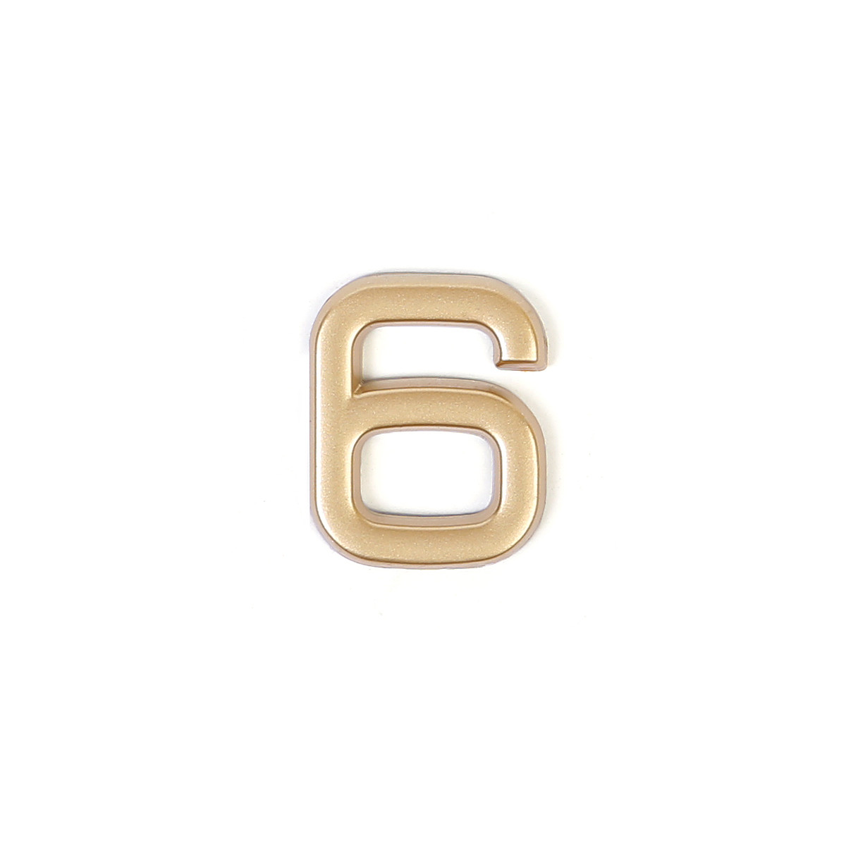 Номер пластиковий на двері Larvij цифра 6 матове золото (LNP4MG#6)