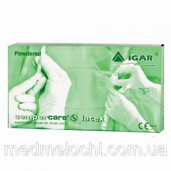 Рукавички латексні розмірр XS пудровані IGAR