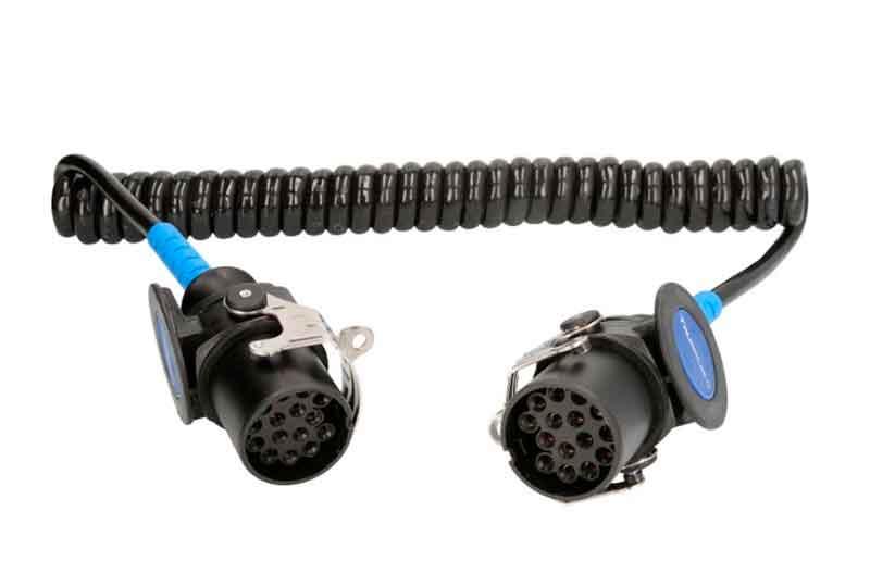 Спіральний кабель причепа зі штекерами 15 PIN TRUCKLIGHT EURO6 (ISO 12098)
