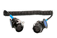 Спиральный кабель прицепа со штекерами 15 PIN TRUCKLIGHT EURO6 (ISO 12098)