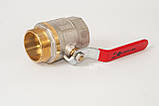 Кран кульовий 2" ЗВ червоний важіль, проточка AMG, фото 7