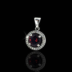 Срібна підвіска з великим фіанітом