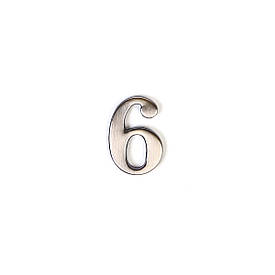 Номер на дверь из цинка Larvij цифра 6 антик бронза (LNZ4 AB #6)