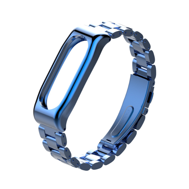 Ремінець Xiaomi Mi Band 2 MiJobs Metal металевий велика ланка Синій 1908P