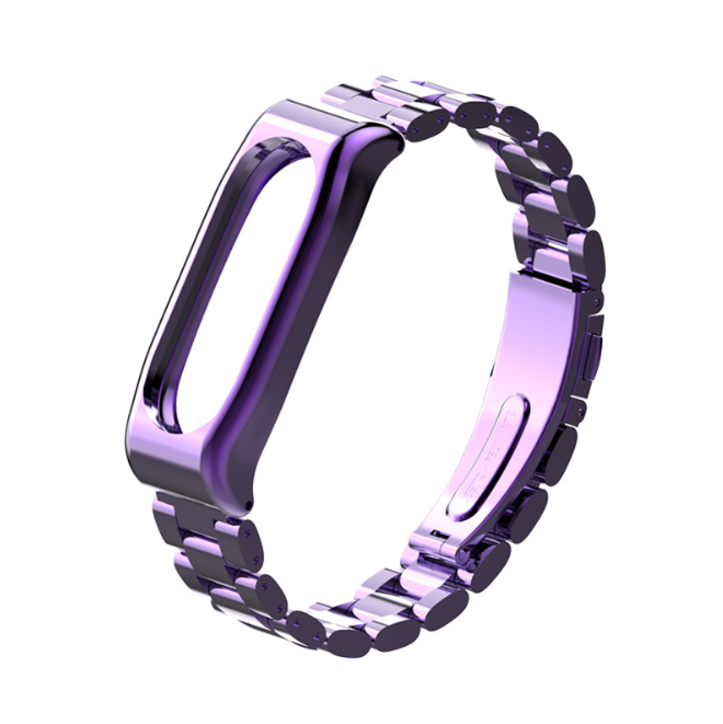 Ремінець Xiaomi Mi Band 2 MiJobs Metal металевий велика ланка Фіолетовий 1908P