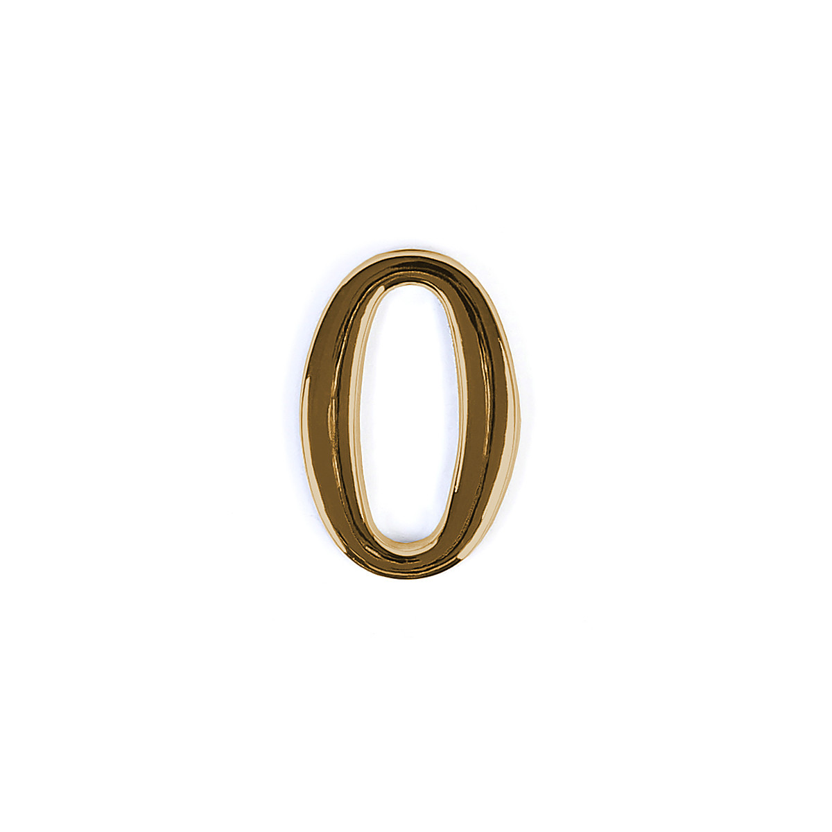 Номер на двері з цинку Larvij цифра 0 Золото (LNZ4 GP #0)