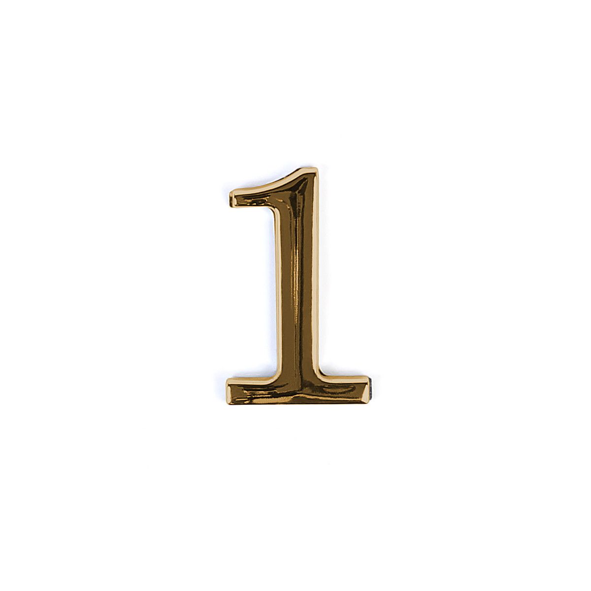 Номер на двері з цинку Larvij цифра 1 Золото (LNZ4 GP #1)