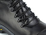 Зимові чорні шкіряні трекінгові черевики на овчині чоловіче взуття Rosso Avangard Pro Lomerflex Black Leather, фото 6