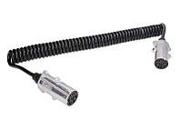 Спиральный кабель прицепа со штекерами 7 PIN Type N TRUCKLIGHT 4,5 м алюминий (ISO 1185)