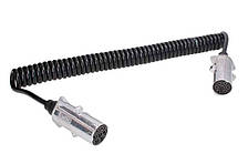 Спіральний кабель причепа зі штекерами 7 PIN N Type TRUCKLIGHT (ISO 1185) 4,5 м метал