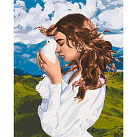 KH 4626 Дівочі думки Розпис по номерам на полотні 40х50см