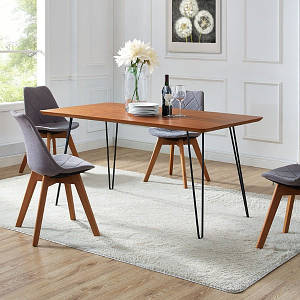 Стіл обідній "Ros", стіл на металевому подстолье, дерев'яний стіл, стіл для будинку