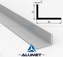 Кутник алюмінієвий 30х15х2 мм анодований ОН-113 (БПО-0915)