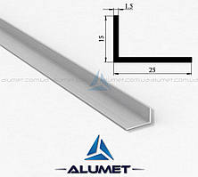 Кутник алюмінієвий 25х15х1.5 мм анодований ПАС-1109 (БПО-3146)