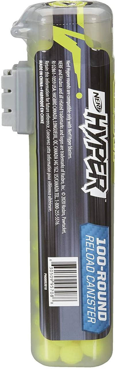 

Ёмкость и 100 шариков NERF Hyper 100-Round Refill Canister, Салатовый