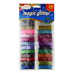 Блискітки глитер сухі для бьюті нігті макіяж творчість рукоділля Ціна за упак 24 шт