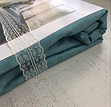 Постільна білизна "Еліт" двоспальна 180х220 кольоровий страйп-сатин люкс (12956), фото 6