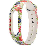 Браслет для Xiaomi Mi Band 2 Print Green/Red/Blue Flowers