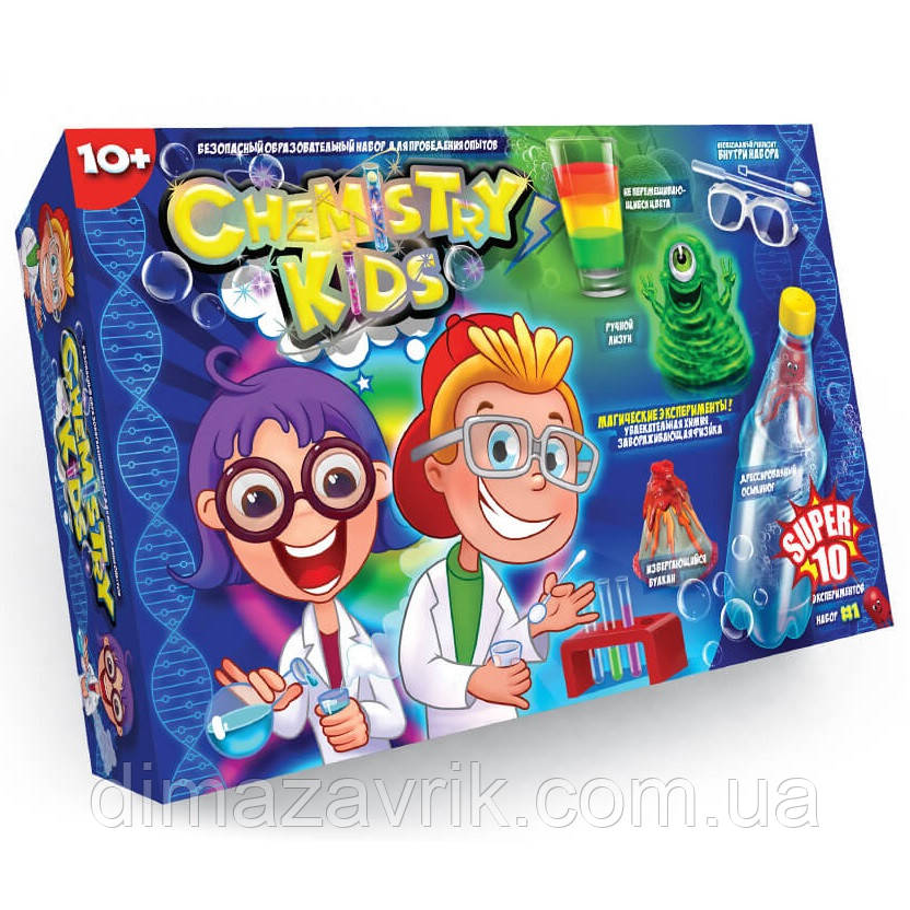 Набори для дослідів "Chemisty Kids" - 10 експериментів Danko Toys