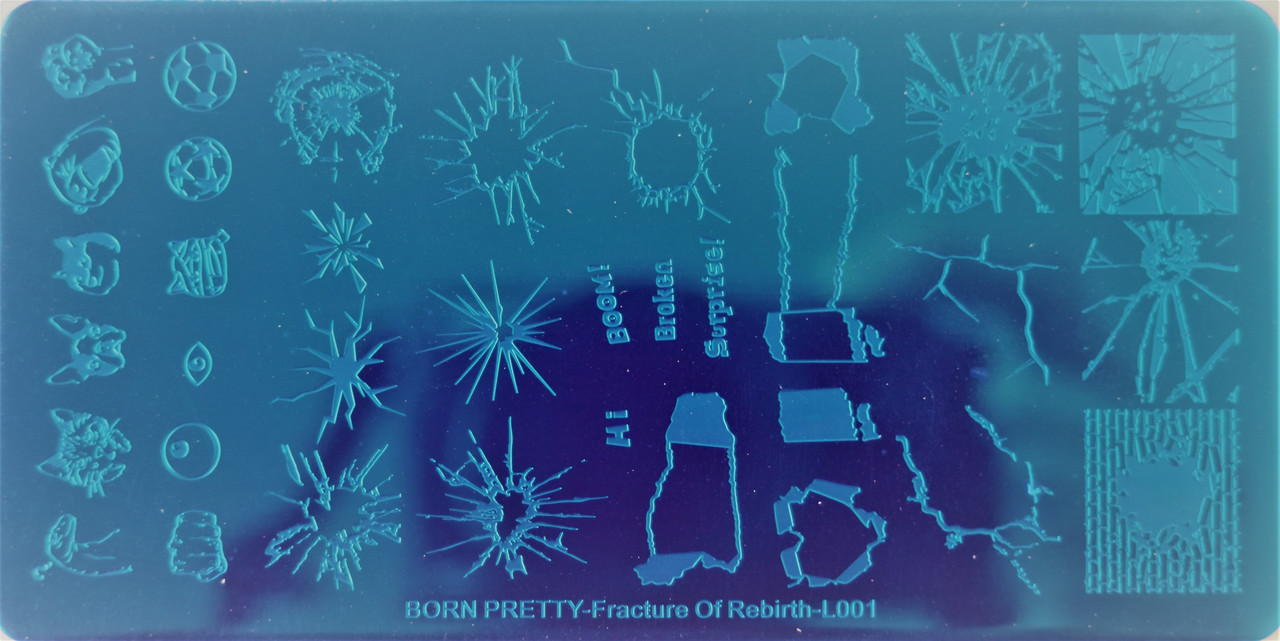 Пластина для стемпінгу дизайн на нігтях BORN PRETTY Fracture Of Rebirth-L001, фото 1