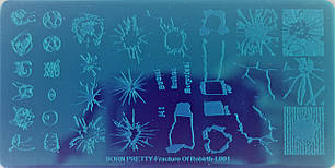Пластина для стемпінгу дизайн на нігтях BORN PRETTY Fracture Of Rebirth-L001