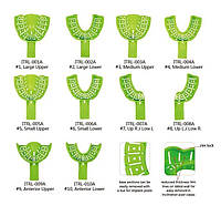 Стоматологічні ложки відбиткові пластикові,6 шт/уп автоклавуючі