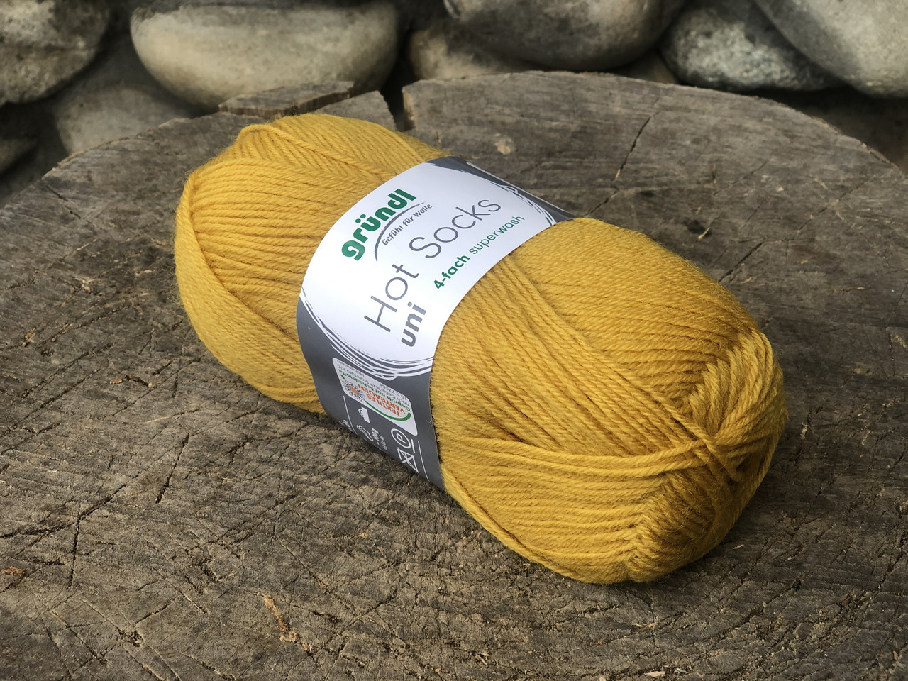 Носкова пряжа GRUENDL UNI 75% вовна 25% поліамід, 200 м/50г, фото 1