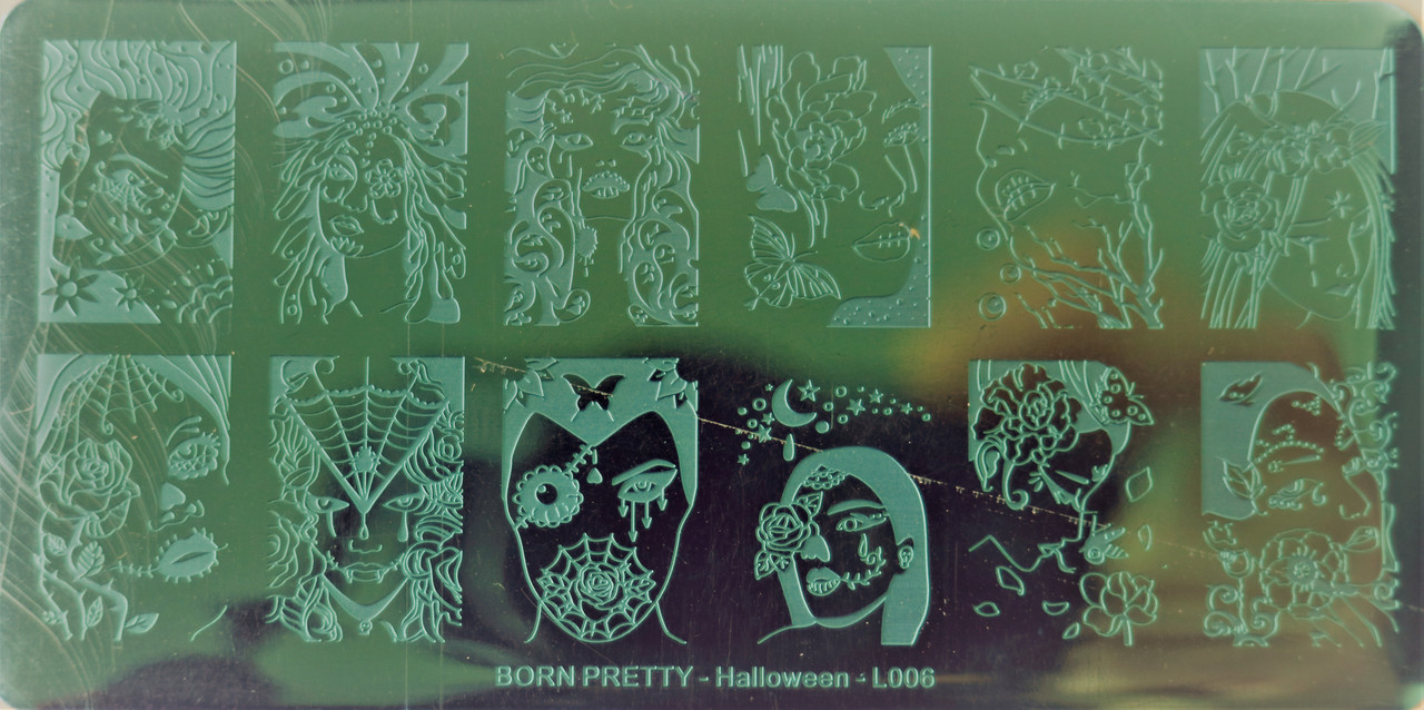 Пластина для стемпінгу дизайн на нігтях BORN PRETTY Halloween-L006, фото 1