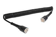 Спиральный кабель прицепа со штекерами 7 PIN Type S TRUCKLIGHT 4,5 м пластик (ISO 3731)