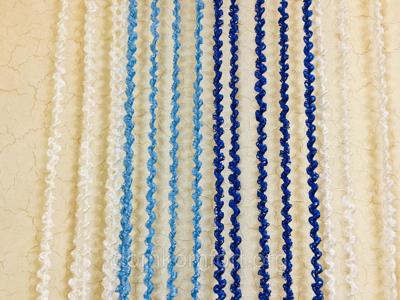 Шторы-нити спирали с люрексом синий/голубой/белый - фото 9 - id-p1067539197