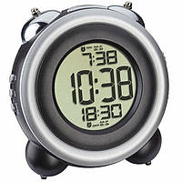 Цифровий годинник з будильником TFA, Black-silver