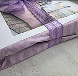 Постільна білизна "Еліт" двоспальна 180х220 кольоровий страйп-сатин люкс (12958), фото 4