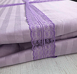 Постільна білизна "Еліт" двоспальна 180х220 кольоровий страйп-сатин люкс (12958), фото 5