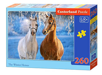 Пазли Castorland Зимові коні, 260 елементів